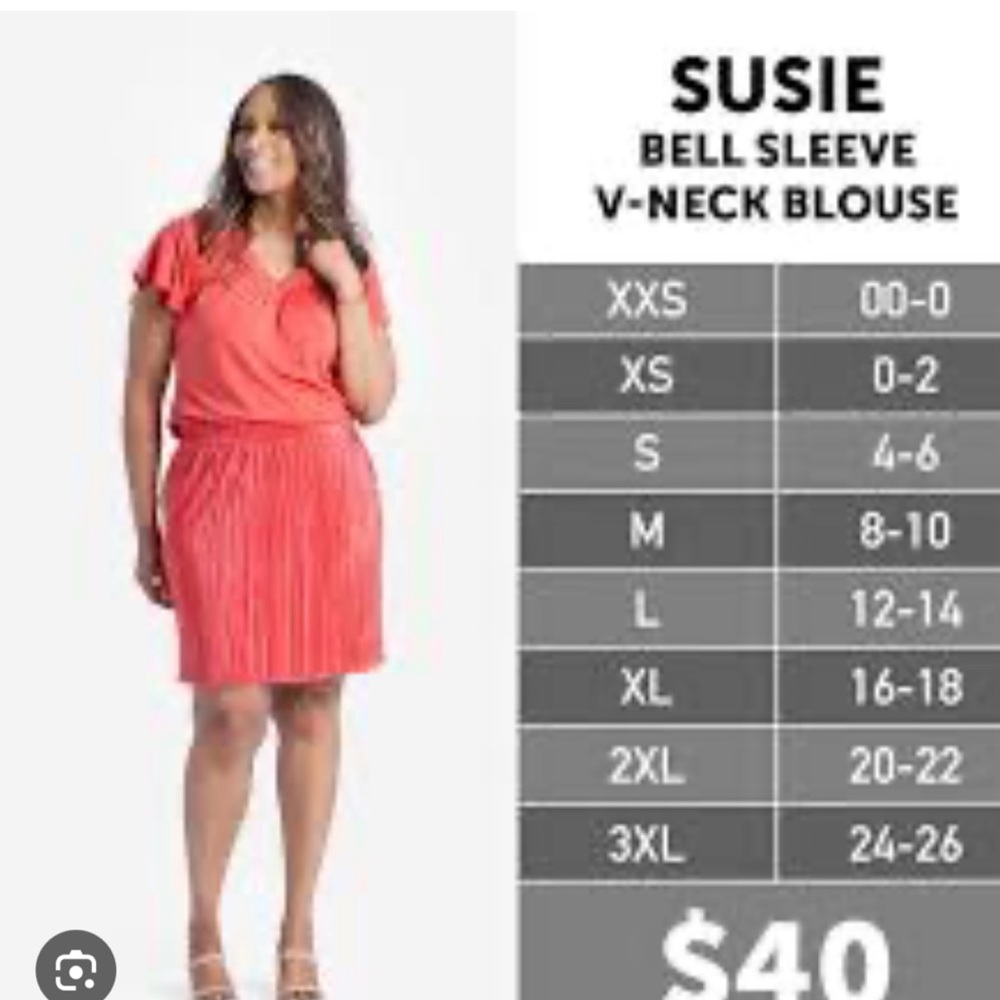 Lularoe NWT XXS Floral Susie top. - Picture 4 of 4